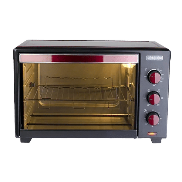 USHA 3635RC 35L Oven Toaster Grill with 360 Degree Convection Heating Technology (Wine/Matte Black)_1