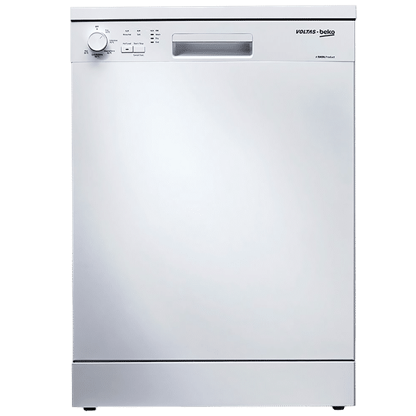 VOLTAS beko 14 Place Settings Free Standing Dishwasher with 2 Spray Levels (No Pre-rinse Required, White)_1