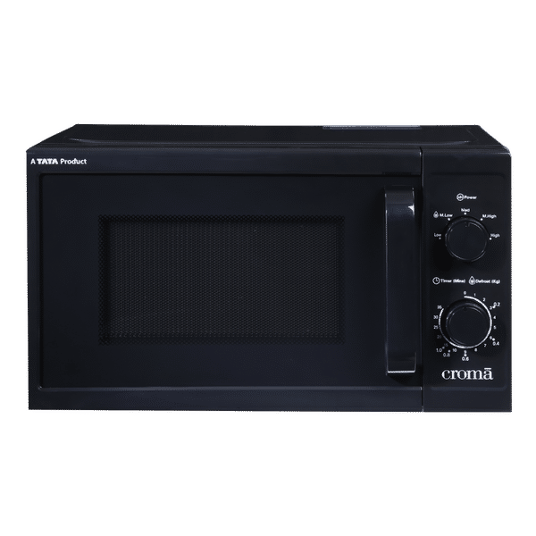Croma M20 20L Solo Microwave Oven with Temperature Sensor (Black)_1