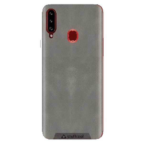 stuffcool Leather Soft Back Cover SAMSUNG Galaxy A20s (Bumper & Shock Protection, Grey)_1
