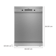 Midea TORRINO 13 Place Settings Free Standing Dishwasher with Intensive Wash Sanitization (Silver)_2