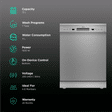 Midea TORRINO 13 Place Settings Free Standing Dishwasher with Intensive Wash Sanitization (Silver)_3