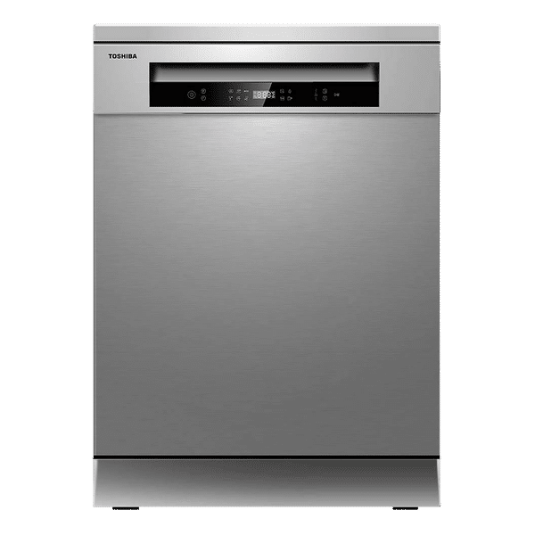 TOSHIBA 14 Place Settings Free Standing Dishwasher with Anti Bacterial Technology (Silver)_1