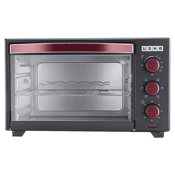 USHA 3629R 29L Oven Toaster Grill with Motorized Rotisserie (Wine)_1