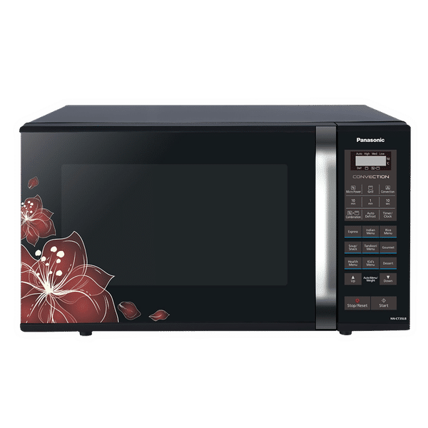 Panasonic 23L Convection Microwave Oven with 61 Autocook Menus (Black Floral)_1