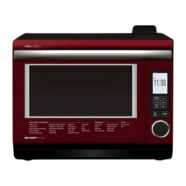 SHARP Healsio 31L Inverter Water Microwave Oven with 34 Automatic Modes (Red)_1