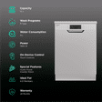 Crompton Voila 13 Place Settings Free Standing Dishwasher with Direct Triple Wash Technology (Silver Inox)_3