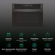 elica EPBI INOX NERO 50L Built-in Microwave Oven with 13 Auto Preset Programs (Black)_3