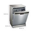 SIEMENS iQ500 14 Place Settings Free StandingSmart Dishwasher with Glass Protection Technology (Silver Inox)_2