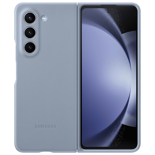 SAMSUNG Soft Eco-Leather Back Case for Galaxy Z Fold5 (Snug and Secure Fit, Icy Blue)_1