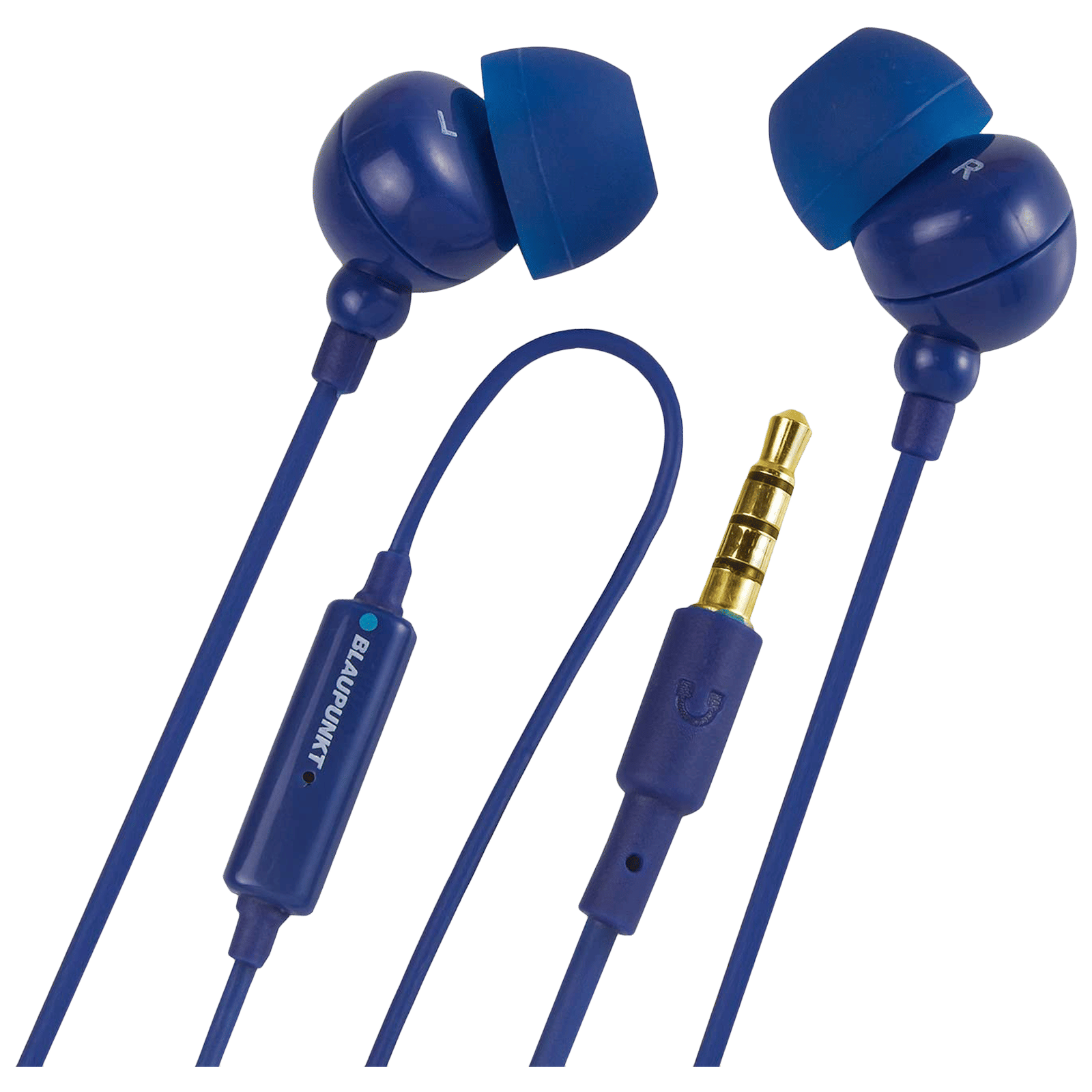 Blaupunkt EM-05M Wired Earphone with Mic (In Ear, Blue)