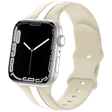 GRIPP TUTONE Silicone Strap for Apple iWatch Series 8, 7, 6, 5, 4, 3, 2, 1 (40mm / 41mm) (Soft and Comfortable, Walnut and White)_2
