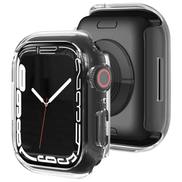 GRIPP Defence Tempered Glass Bumper Case for Apple iWatch Series 7, 6, 5, 4, 3, 2, 1 (45mm) (Shockproof, Clear)_1