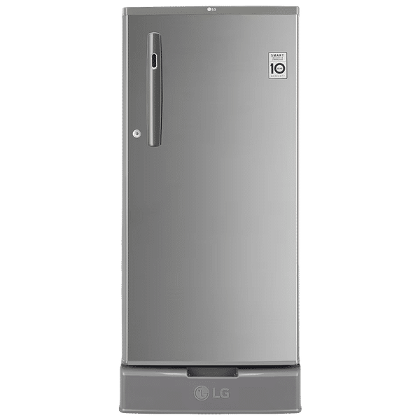 LG 185 Litres 4 Star Direct Cool Single Door Refrigerator with Antibacterial Gasket (GL-D199OPZY.DPZZPS, Shiny Steel)_1