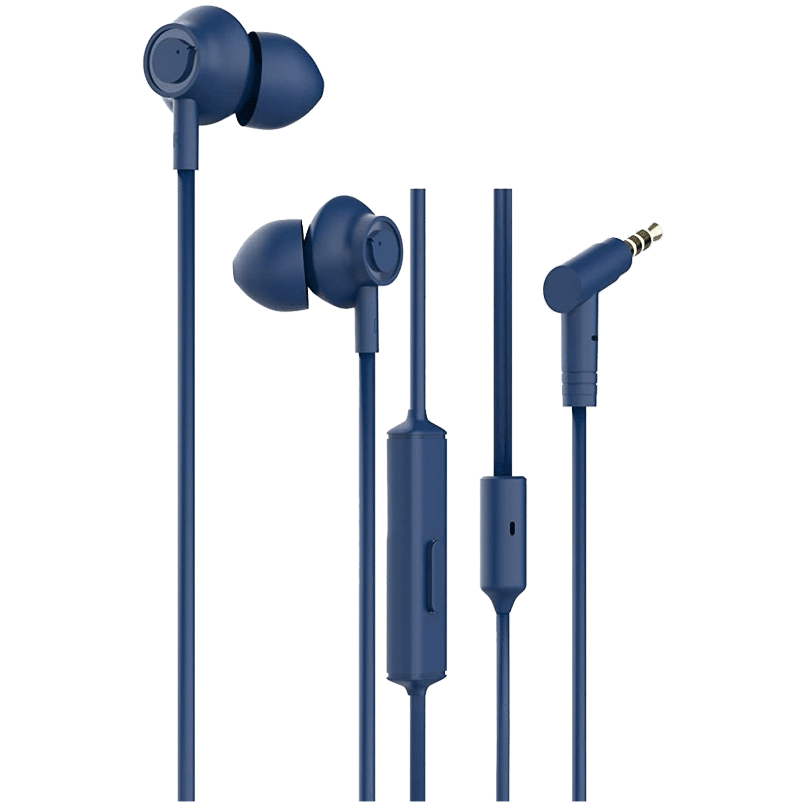 Blaupunkt EM10 Wired Earphone with Mic (In Ear, Blue)