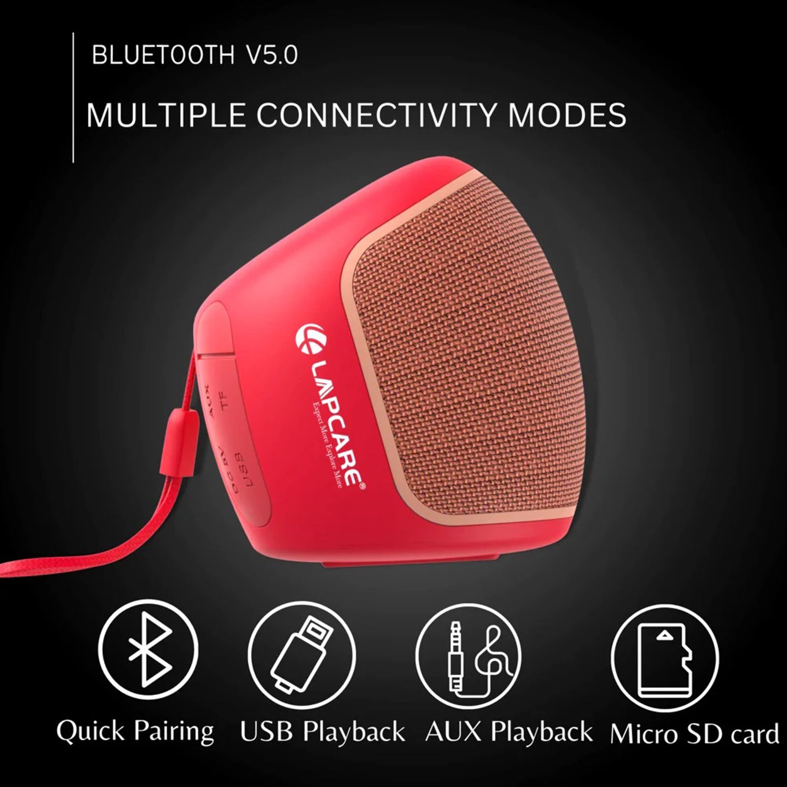 Buy Lapcare Pulse 5w Portable Bluetooth Speaker (ipx4 Waterproof 