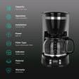 BLACK+DECKER BXCM1201IN 900 Watt 12 Cups Automatic Drip Coffee Maker with Keep Warm Function (Black)_3