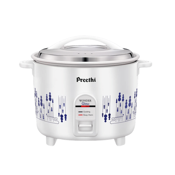 Preethi Glitter 1.8 Litre Electric Rice Cooker with Keep Warm Function (White)_1
