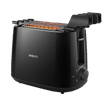 PHILIPS Daily Collection 550-650W 2 Slice Pop-Up Toaster with Integrated Bun Rack (Black)_1