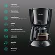 PHILIPS Daily Collection 750 Watt 7 Cups Automatic Drip Coffee Maker with Water Level Indicator (Black)_3