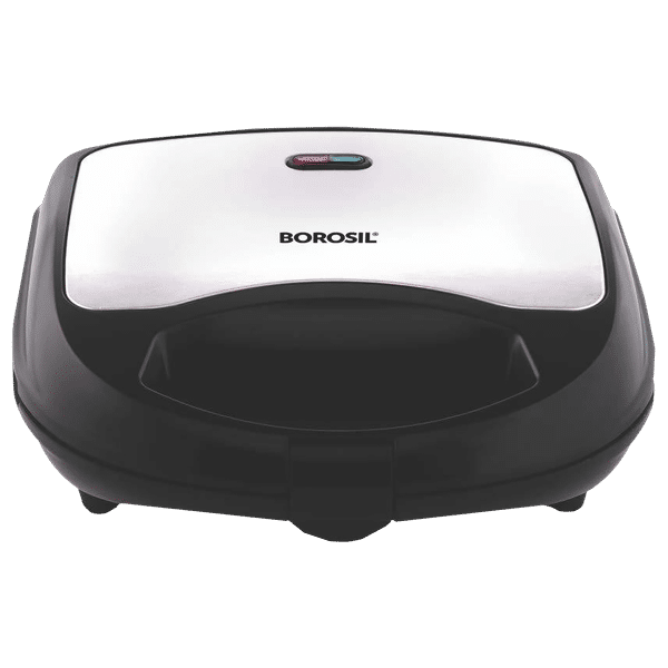 BOROSIL Neo 700W 2 Slice Sandwich Maker with Automatic Temperature Control (Silver)_1