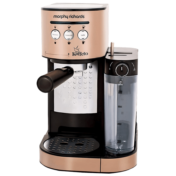 morphy richards Kaffeto 1350 Watt 10 Cups Automatic Espresso, Latte & Cappuccino Coffee Maker with Anti Drip Function (Copper)_1