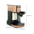 morphy richards Kaffeto 1350 Watt 10 Cups Automatic Espresso, Latte & Cappuccino Coffee Maker with Anti Drip Function (Copper)_2