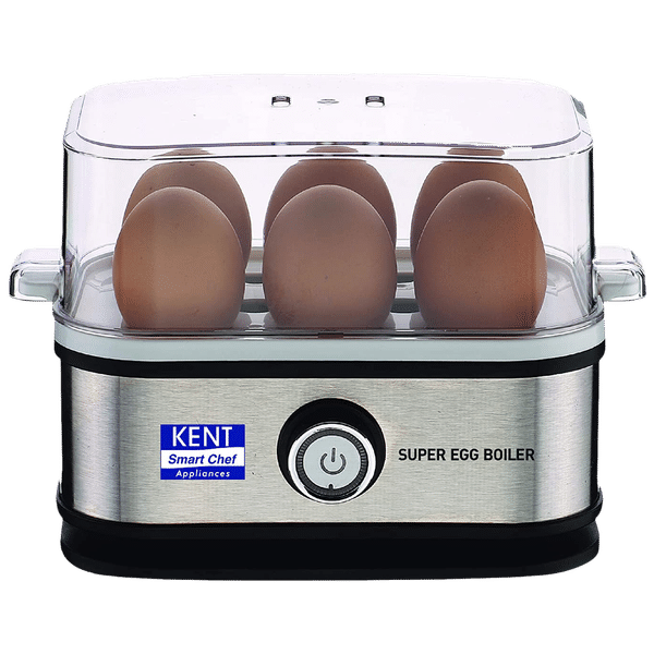 KENT Super 6 Egg Electric Egg Boiler with Auto Shut Off (Silver)_1