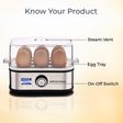 KENT Super 6 Egg Electric Egg Boiler with Auto Shut Off (Silver)_4