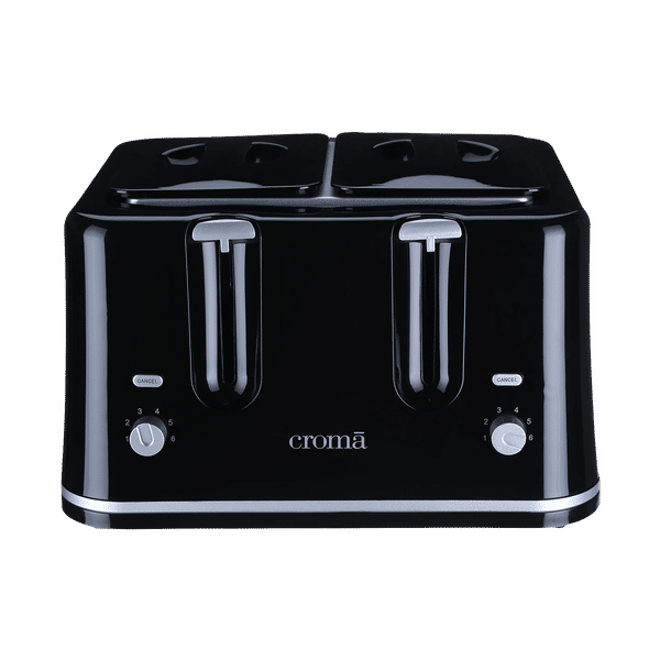 Croma 1740W 4 Slice Pop-Up Toaster with Removable Crumb Tray (Black)_1