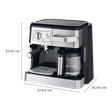 De'Longhi 1750 Watt 10 Cups Semi-Automatic Drip Coffee Maker with Thermoblock Technology (Silver/Black)_2