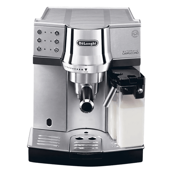 Fonetiek Wiens Hubert Hudson Buy De'Longhi 1450 Watt 2 Cups Automatic Cappuccino & Espresso Coffee Maker  with Water Level Indicator (Metallic) Online – Croma