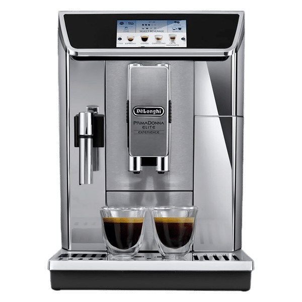 De'Longhi PrimaDonna Elite Experience 1450 Watt 2 Cups Automatic Cappuccino & Espresso Coffee Maker with Optimal Temperature Control (Metal Silver)_1