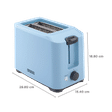 USHA PT 3720 700W 2 Slice Pop-Up Toaster with Plastic Shock Proof Body (Ice Blue)_2