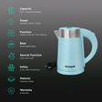 HomePuff H302 1000 Watt 0.7 Litre Electric Kettle with 360 Degree Rotation Base (Blue)_3