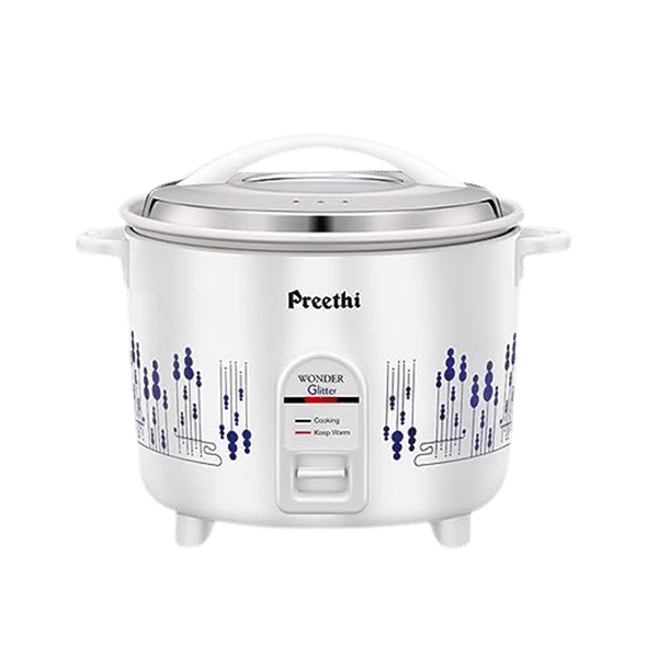 Preethi Glitter 2.2 Litre Electric Rice Cooker with RoHS Compliance (White)_1