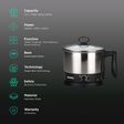 AGARO Esteem 600 Watt 1.2 Litre Multi Cook Electric Kettle with Rapid Boil Technology (Silver/Black)_3
