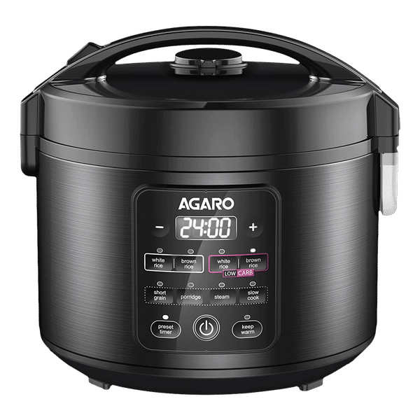 AGARO Regal 3 Litre Electric Rice Cooker with Overheat Protection (Black)_1