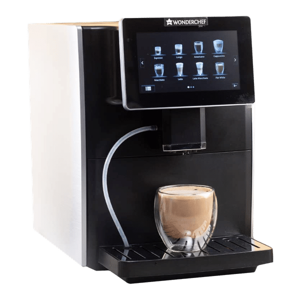 WONDERCHEF Regalia 600 Watt 6 Cups Automatic Espresso, Cappuccino, Flat White, Americano, Long Black, Lungo, Latte Macchiato & Macchiato Coffee Maker with Thermoblock Technology (Black)_1