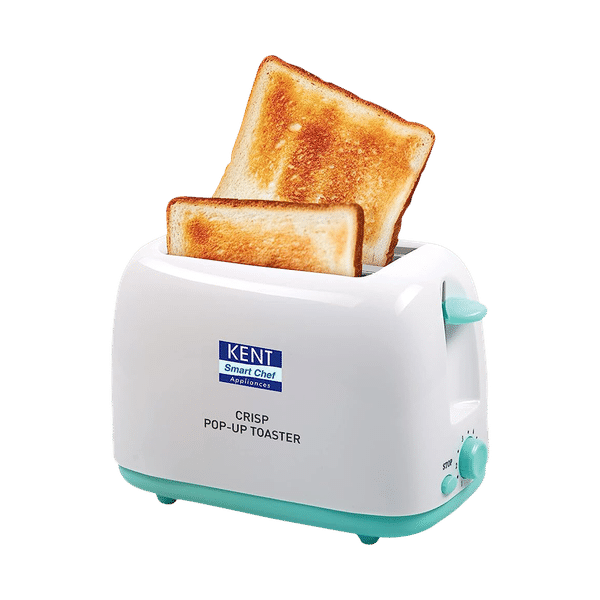 KENT Crisp 650-750W 2 Slice Pop-Up Toaster with 6 Heat Setting (White)_1
