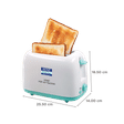 KENT Crisp 650-750W 2 Slice Pop-Up Toaster with 6 Heat Setting (White)_2