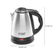Russell Hobbs DOME1515 1500 Watt 1.5 Litre Electric Kettle with Auto Shut Off (Silver)_2