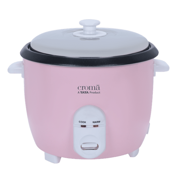 Croma 1.8 Litre Electric Rice Cooker with Keep Warm Function (Pink)_1