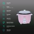 Croma 1.8 Litre Electric Rice Cooker with Keep Warm Function (Pink)_3