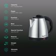 Pigeon 1300 Watt 1.5 Litre Electric Kettle with Auto Shut Off (Silver)_3