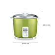 Panasonic Warmer Series 1.25 Litre Electric Rice Cooker with Keep Warm Function (Apple Green)_2