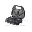 WONDERCHEF Prato 830W 4 Slice 3-in-1 Sandwich Maker with Cool Touch Handle (Black)_2