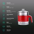 WONDERCHEF Luxe 1000 Watt 1.2 Litre Multi Cook Electric Kettle with Cordless Power Base (Red)_3