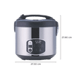BOROSIL Digikook 1.8 Litre Electric Rice Cooker with Automatic Thermal Cutoff (Silver)_2