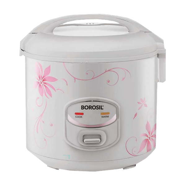 BOROSIL Pronto Deluxe II 1.8 Litre Electric Rice Cooker with Automatic Thermal Cutoff (White)_1